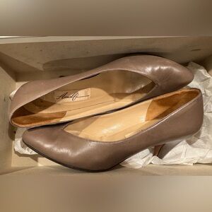 Amalfi Taupe Pillow “Olivia” Heels